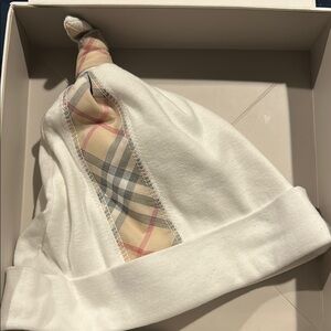 Burberry Infant Hat with Check Accent.  New never used